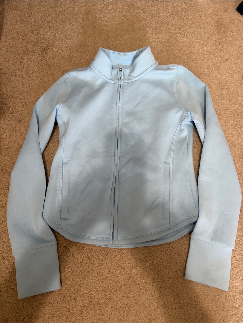 Light Blue Abercrombie Kids girls 11/12 Zip-Up Jacket